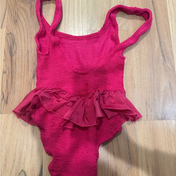 Hunza G Red Ruffle Swimsuit - Picture 2 of 4